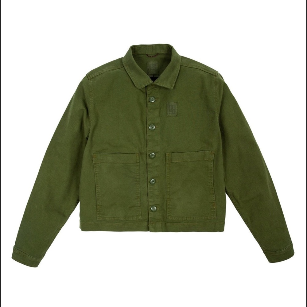 Topo Designs dirt coat in olive (size medium)